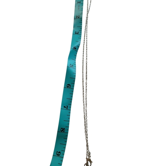 Elegant Cross Pendant Necklace White Color Gems 18" Chain - Picture 5 of 10